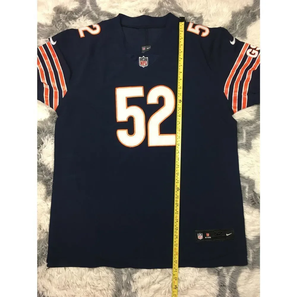 Chicago Bears Khalil Mack Nike Navy Vapor Elite Jersey Size 52 Used - Picture 5 of 8